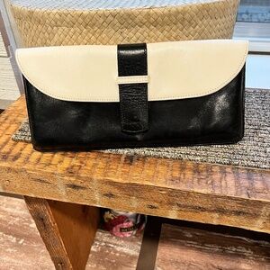 Hobo International Patent Leather Two Tone Envelope Clutch